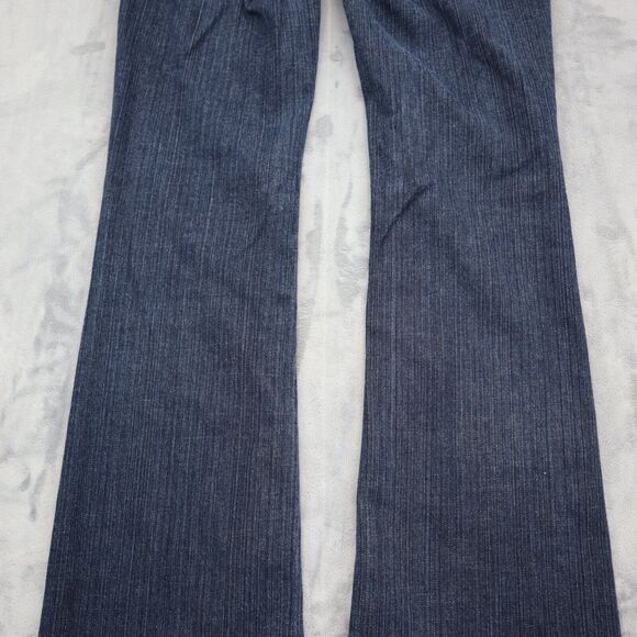 Modbe Pants Womens 12 Blue Bootcut Mid Rise Button Pocket Dark Wash Denim Jeans - Picture 15 of 16